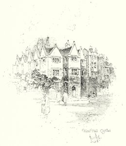 Kettel Hall, Oxford (litho) af Herbert (after) Railton