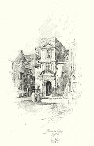 Pembroke College, Oxford (litho) af Herbert (after) Railton