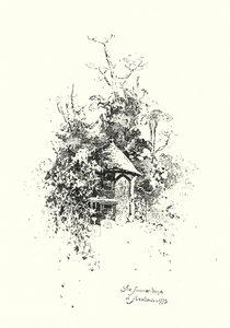 Sommerhuset i Streatham i 1773 (litho) af Herbert (after) Railton
