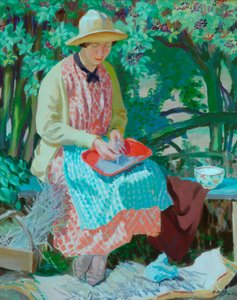 Lavendel (olie på lærred) af Herbert Ashwin Budd