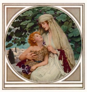 En morgen i Galilæa (farve litho) af Herbert Gustave (after) Schmalz