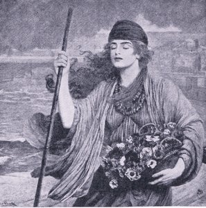 Nydia, den blinde pige fra Pompeji, illustration fra The World