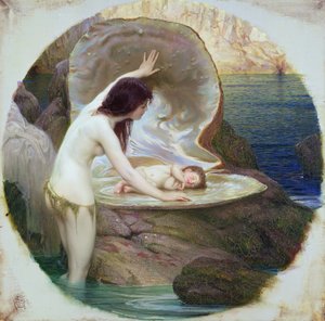 A Water Baby, ca. 1900 (olie på lærred) af Herbert James Draper
