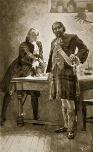 Prins Charles appellerer til Cameron af Lochiel, illustration fra 