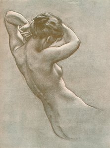 Undersøgelse for Prospero Summoning Nymphs and Deities, c1902, 1903 af Herbert James Draper