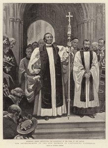 Tronsættelsen af den nye primat i Canterbury Cathedral af Herbert Johnson