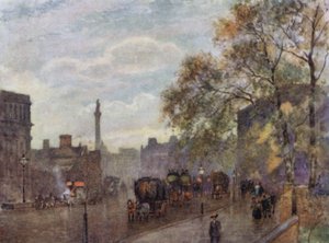 Fra hjørnet af Richmond Terrace (farve litho) af Herbert Menzies (after) Marshall