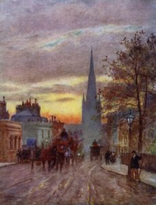Grosvenor Road, Pimlico (farve litho)