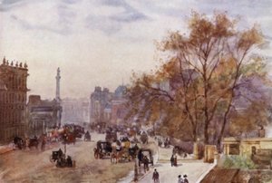 Whitehall (farve litho) af Herbert Menzies (after) Marshall