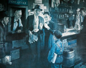 Brilleudbyderen i slutningen af 1800-tallet, der reklamerede for American Optical Company af Herbert Morton Stoops