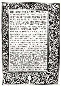 Riccardi Press: Side fra Shakespeares sonetter, ca. 1914 af Herbert Percy Horne