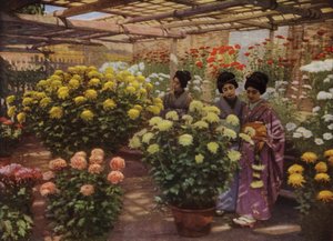 På Chrysanthemum Show (foto) af Herbert Ponting