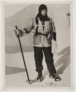 Kaptajn Scott (1868-1912) under Terra Nova-ekspeditionen (1910-13) til Sydpolen (bromidtryk) af Herbert Ponting
