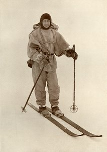 Kaptajn Scott på ski, c19101913, 1913 af Herbert Ponting