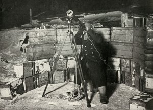 Løjt. Evans observerer en okkultation af Jupiter, 8. juni 1911, 1913 af Herbert Ponting