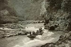 Skydning af Rapids of the Katsura-Gawa, 1910. af Herbert Ponting