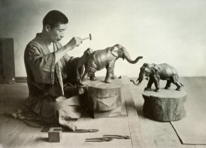 Bronzebilledhuggeren, 1910. af Herbert Ponting