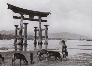 The Old Torii at Miyajima (s/h foto) af Herbert Ponting