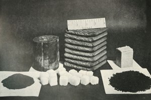 The Polar Partys Sledging Ration Pemmican, kiks, smør, kakao, sukker og te, 1911, 1913 af Herbert Ponting