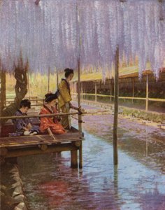 Under de lilla Wistarias (foto) af Herbert Ponting