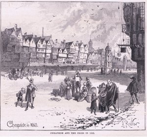 Cheapside AD 1660 af Herbert Railton