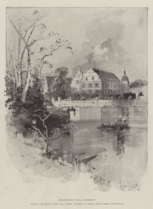 Kranichstein, nær Darmstadt, hvor storhertugen og storhertuginden af Hessen tilbringer deres bryllupsrejse af Herbert Railton