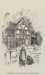 Matthew Priors hus i Wimborne af Herbert Railton