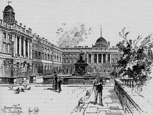 The Quadrangle, Somerset House, c1890 af Herbert Railton