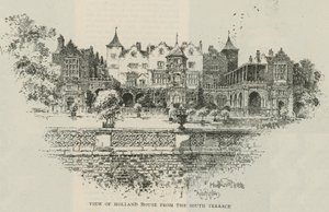 Udsigt over Holland House fra sydterrassen af Herbert Railton