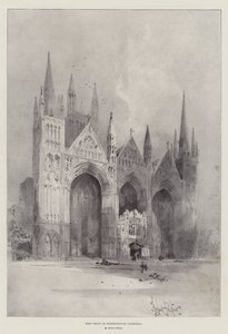 Vestfronten af Peterborough Cathedral af Herbert Railton