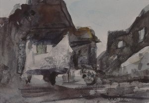 En gruppe af huse af Hercules Brabazon Brabazon