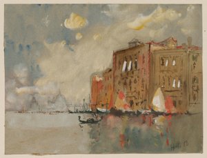 På Canal Grande med Santa Maria della Salute i det fjerne af Hercules Brabazon Brabazon