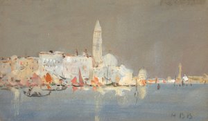 Venetiansk Capriccio med en Campanile. af Hercules Brabazon Brabazon