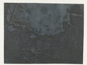Landskab med et vandfald, anden version Landskab med et vandfald: anden version