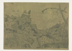 Mountain Valley, til højre en mand, der bærer en pind af Hercules Segers