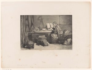 Forsker i et studieværelse af Herman Frederik Carel ten Kate