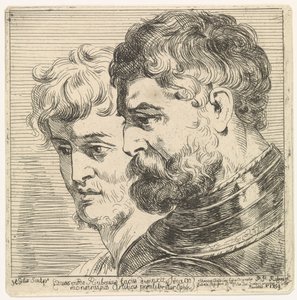 Studie af to hoveder af Herman Gillis