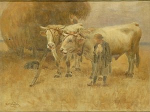 Skitse til The Harvesters af Herman Hartwich