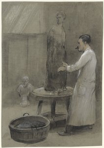 Billedhugger og hans statue af Herman Heijenbrock