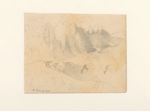 Dal med græssende kvæg af Herman Kruyder (signed by artist)