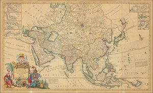 1730-kort over Asien af Herman Moll af Herman Moll