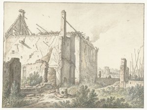 Ruin af et hus i Utrecht af Herman Saftleven