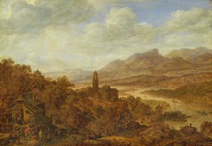 Landskab med floden Rhinen, 1652
