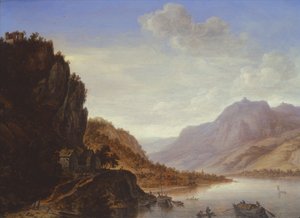 Bjergrigt flodlandskab