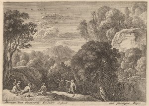 En dansende Satyr af Herman van Swanevelt
