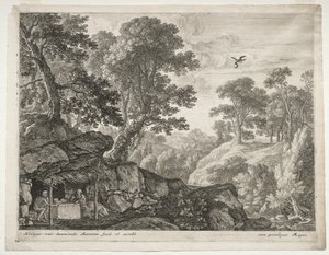 The Penitents: Landskab med St. Paul og Anthony af Herman van Swanevelt