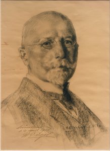 Portræt af Heinrich von Zügel af Hermann Eissfeldt