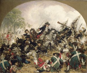 Den gamle Dessauer i slaget ved Torino, 1883 af Hermann Joseph Wilhelm Knackfuss