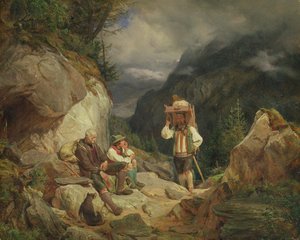 Hvil på bjerget, 1848