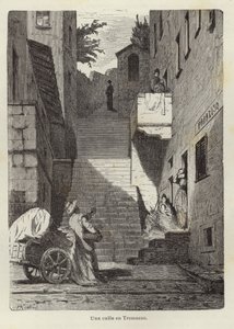 En gade i Tremezzo af Hermann Kaulbach